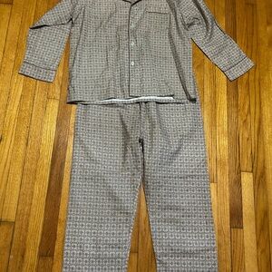 Vintage Men's Cascade 1970's Printed 2 Piece Long Sleeve Pajama Set  XL D